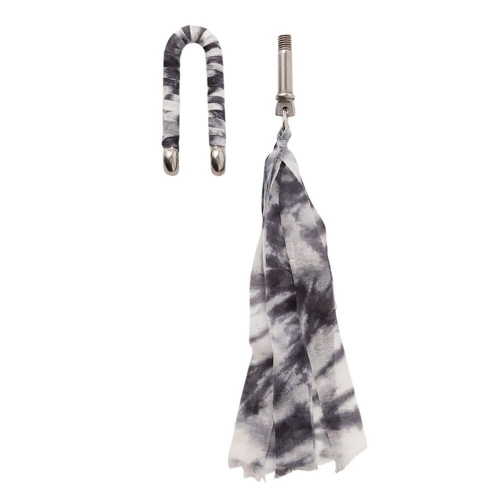 Free People Wrapped Carabiner Bag Charm Black & White